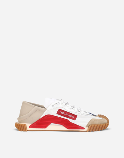 DOLCE & GABBANA MIXED-MATERIALS NS1 SLIP-ON SNEAKERS