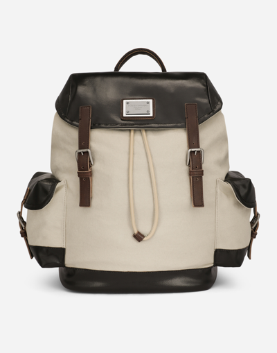 DOLCE & GABBANA CANVAS BACKPACK