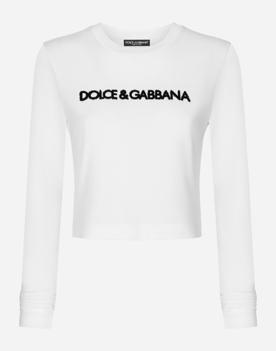 DOLCE & GABBANA LONG-SLEEVED T-SHIRT WITH DOLCE&GABBANA LOGO