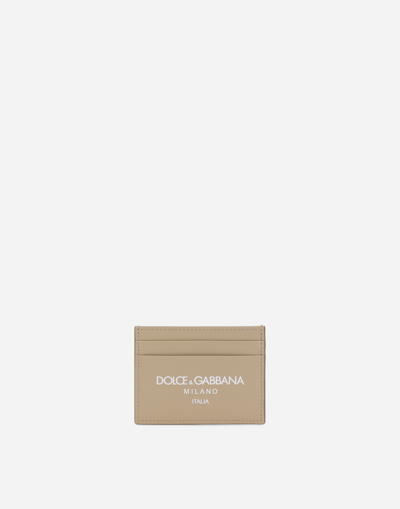 DOLCE & GABBANA CALFSKIN CARD HOLDER WITH LOGO