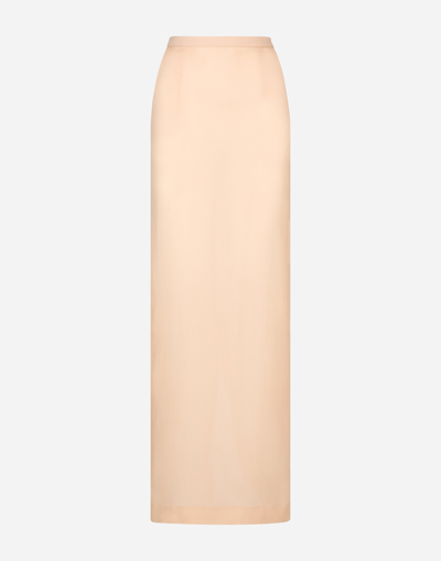 DOLCE & GABBANA LONG GEORGETTE SKIRT