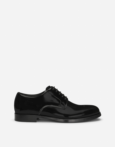 DOLCE & GABBANA POLISHED CALFSKIN DERBY SHOES