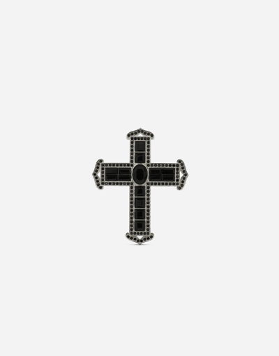 DOLCE & GABBANA CROSS RING WITH RHINESTONES