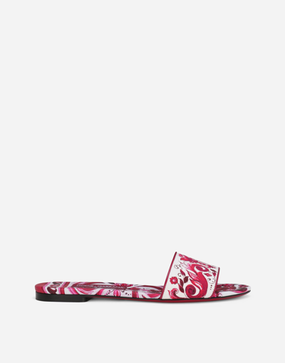 DOLCE & GABBANA PRINTED CANVAS SLIDES