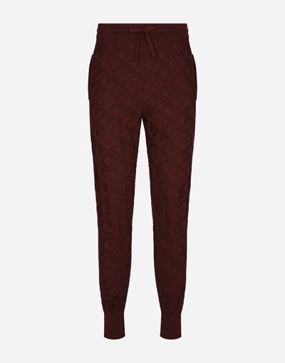 DOLCE & GABBANA 3D SILK JACQUARD JOGGING PANTS