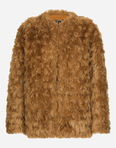 DOLCE & GABBANA FAUX FUR JACKET