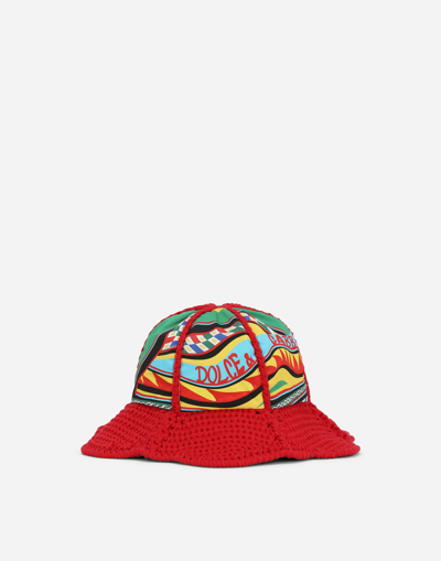 DOLCE & GABBANA MULTI-COLORED CROCHET HAT