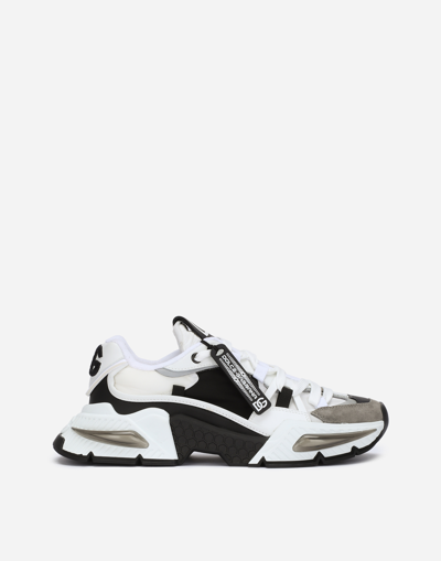 DOLCE & GABBANA MIXED-MATERIAL AIR MASTER SNEAKERS