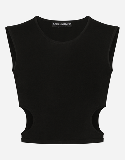 DOLCE & GABBANA VISCOSE TOP WITH CUT-OUT SIDES