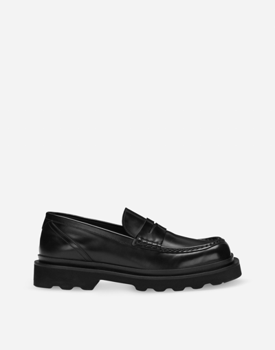 DOLCE & GABBANA BRUSHED CALFSKIN LOAFERS