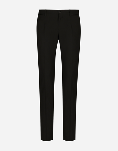 DOLCE & GABBANA STRETCH WOOL TUXEDO PANTS