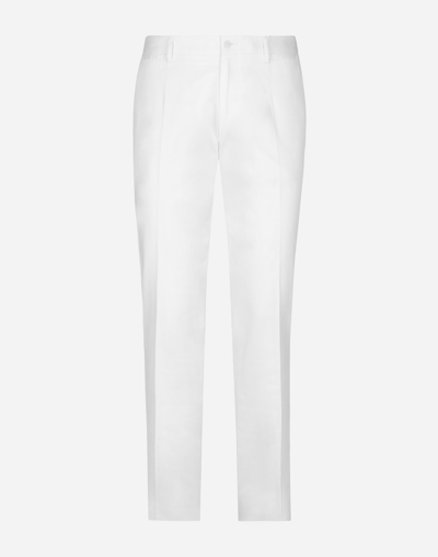 DOLCE & GABBANA COTTON GABARDINE PANTS