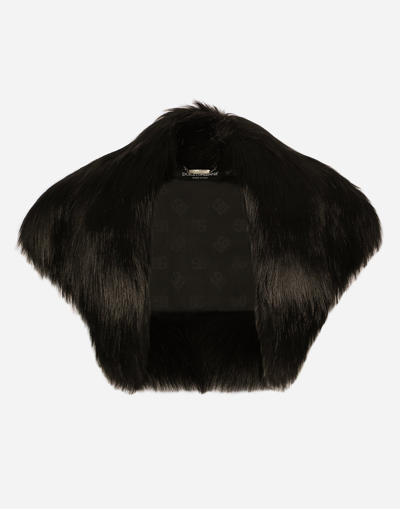 DOLCE & GABBANA FAUX FUR SHRUG