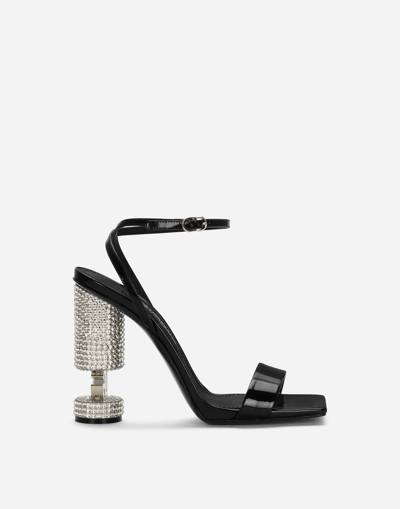 DOLCE & GABBANA POLISHED CALFSKIN SANDALS