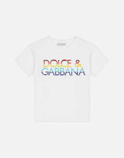 DOLCE & GABBANA JERSEY T-SHIRT WITH LOGO PRINT