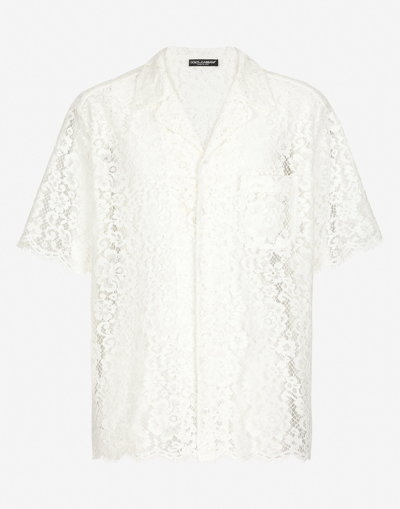 DOLCE & GABBANA LACE HAWAIIAN SHIRT