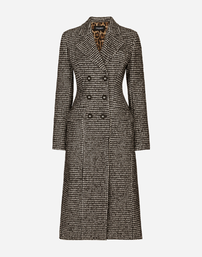 DOLCE & GABBANA DOUBLE-BREASTED HOUNDSTOOTH COAT