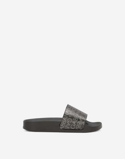 DOLCE & GABBANA CALFSKIN BEACH SLIDERS