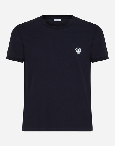 DOLCE & GABBANA ROUND-NECK STRETCH COTTON T-SHIRT