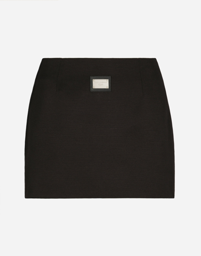 DOLCE & GABBANA SHORT OTTOMAN SKIRT WITH DOLCE&GABBANA TAG