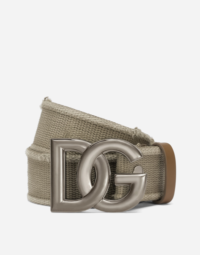 DOLCE & GABBANA TAPE BELT WITH DG LOGO