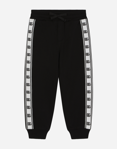 DOLCE & GABBANA JERSEY JOGGING PANTS WITH DG LOGO BAND