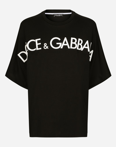 DOLCE & GABBANA COTTON ROUND-NECK T-SHIRT WITH 3D PATCH