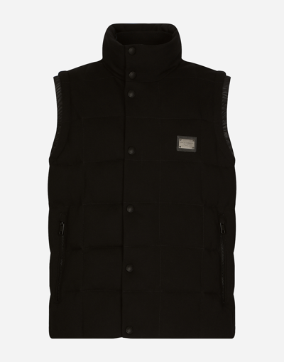 DOLCE & GABBANA JERSEY VEST WITH BRANDED TAG