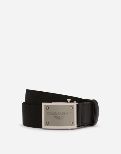 DOLCE & GABBANA TAPE BELT WITH BRANDED TAG