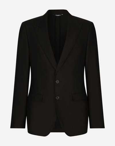 DOLCE & GABBANA SINGLE-BREASTED LINEN TAORMINA JACKET