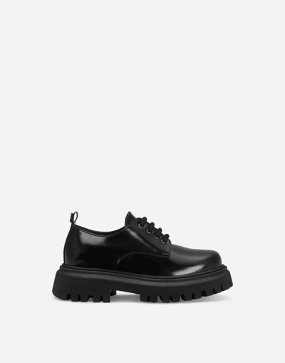 DOLCE & GABBANA BRUSHED CALFSKIN DERBY SHOES