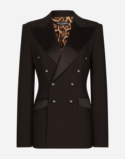 DOLCE & GABBANA SATIN AND DUCHESSE TUXEDO JACKET