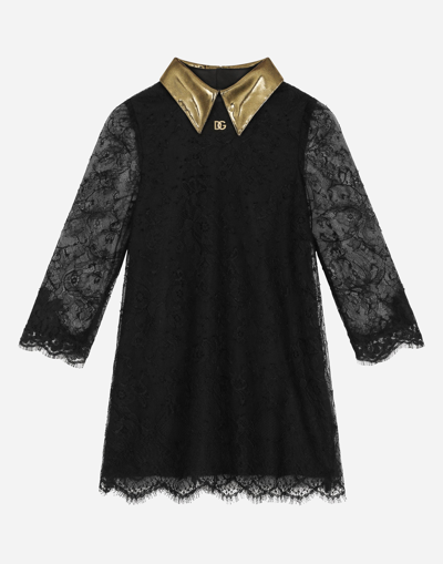 DOLCE & GABBANA LONG-SLEEVED LACE DRESS