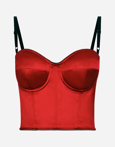 DOLCE & GABBANA SATIN CORSET TOP