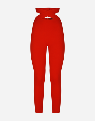 DOLCE & GABBANA VISCOSE PANTS WITH STRAP DETAIL