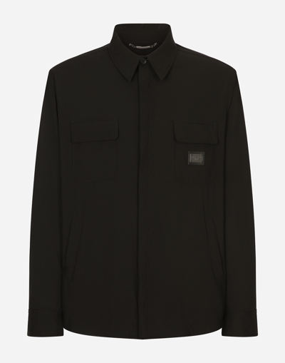 DOLCE & GABBANA NYLON SHIRT WITH LOGO TAG