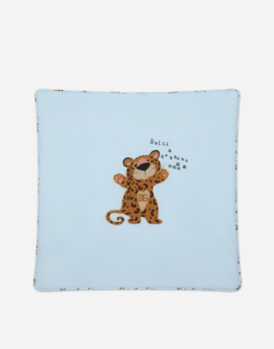 DOLCE & GABBANA BABY LEOPARD-PRINT JERSEY BLANKET