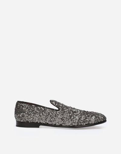 DOLCE & GABBANA SEQUINED SLIPPERS