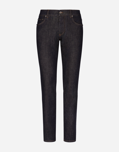 DOLCE & GABBANA BLUE SKINNY STRETCH JEANS