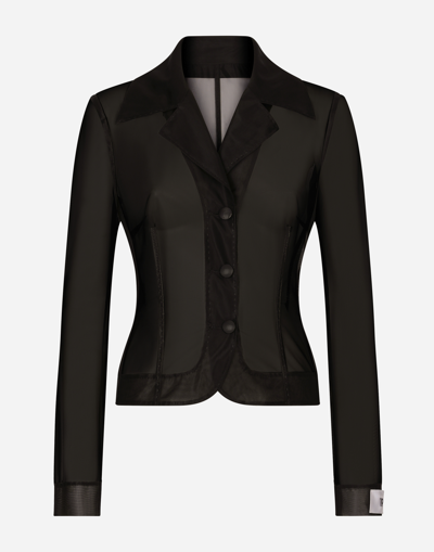 DOLCE & GABBANA SINGLE-BREASTED MARQUISETTE DOLCE JACKET