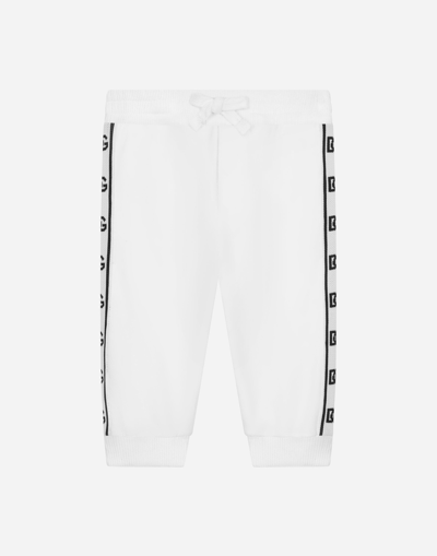 DOLCE & GABBANA JERSEY JOGGING PANTS WITH LOGO SIDE BAND