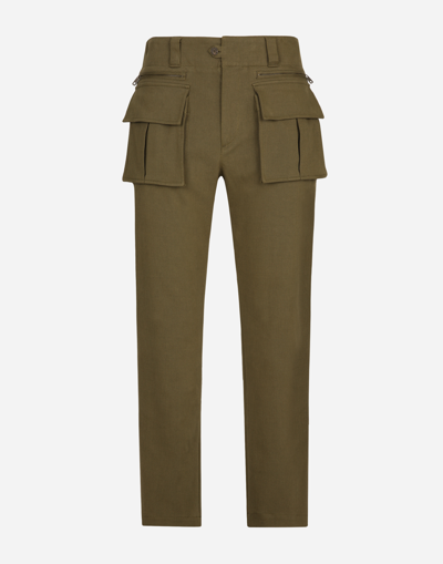 DOLCE & GABBANA STRETCH GABARDINE PANTS
