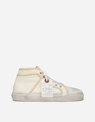 DOLCE & GABBANA FABRIC VINTAGE MID-TOP SNEAKERS