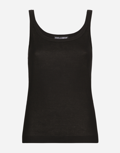 DOLCE & GABBANA FINE-RIB TANK TOP