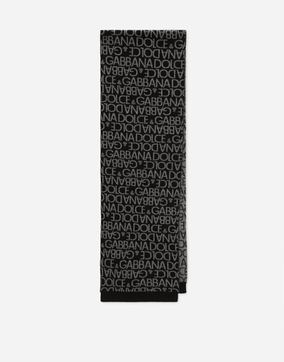 DOLCE & GABBANA JACQUARD KNIT SCARF
