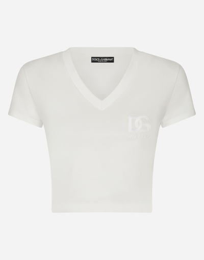 DOLCE & GABBANA SHORT-SLEEVED T-SHIRT WITH DG LOGO