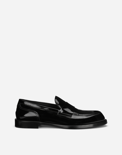 DOLCE & GABBANA POLISHED CALFSKIN LOAFERS