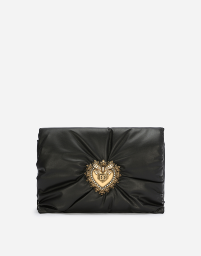 DOLCE & GABBANA MEDIUM CALFSKIN DEVOTION SOFT BAG