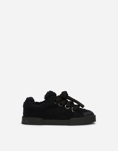 DOLCE & GABBANA TERRYCLOTH PORTOFINO LIGHT SNEAKERS