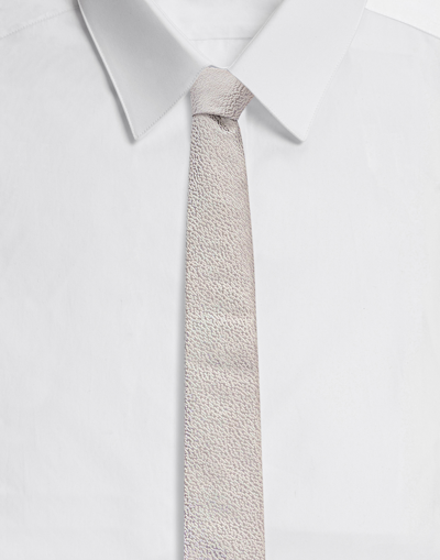 DOLCE & GABBANA 6 CM TIE-DESIGN SILK JACQUARD BLADE TIE